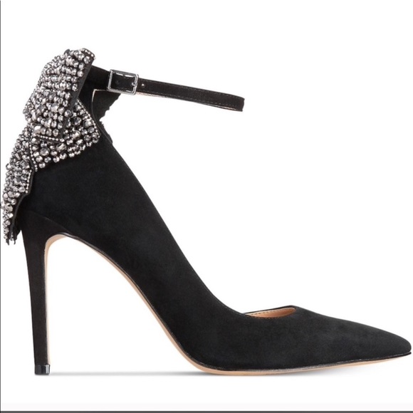 INC Kaison Black Evening Bow Pumps size 9 - Picture 2 of 11